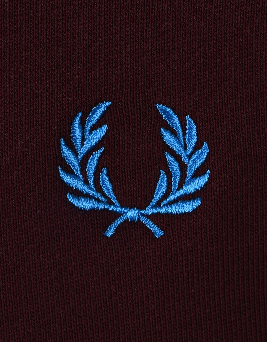 Half Zip Sweatshirt Oxblood/Ecru/Court Blue