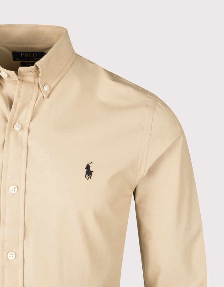 Slim Fit Stretch Poplin Shirt