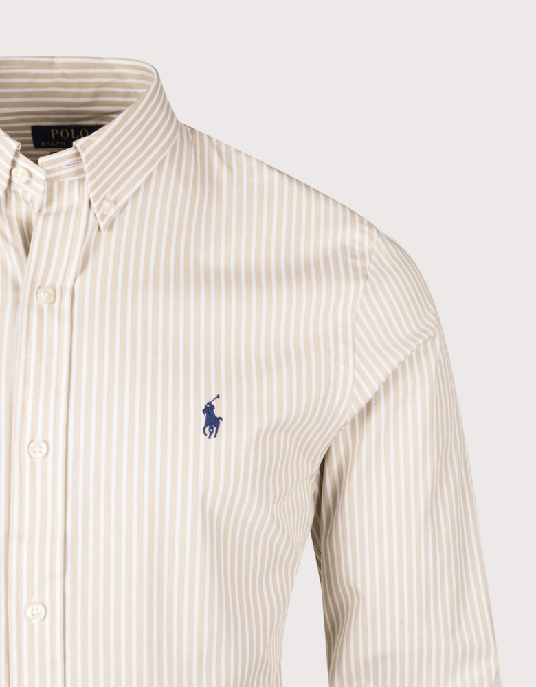 Slim Fit Striped Poplin Shirt