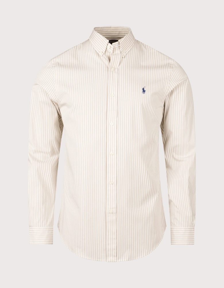 Slim Fit Striped Poplin Shirt