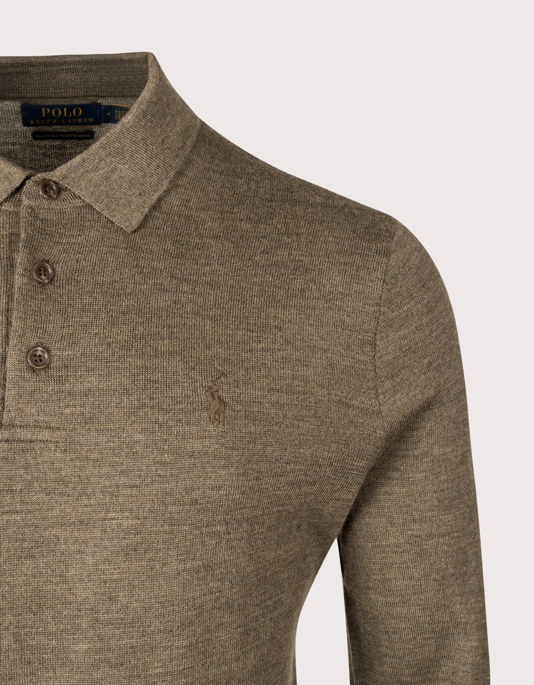 Knitted Long Sleeve Polo Shirt