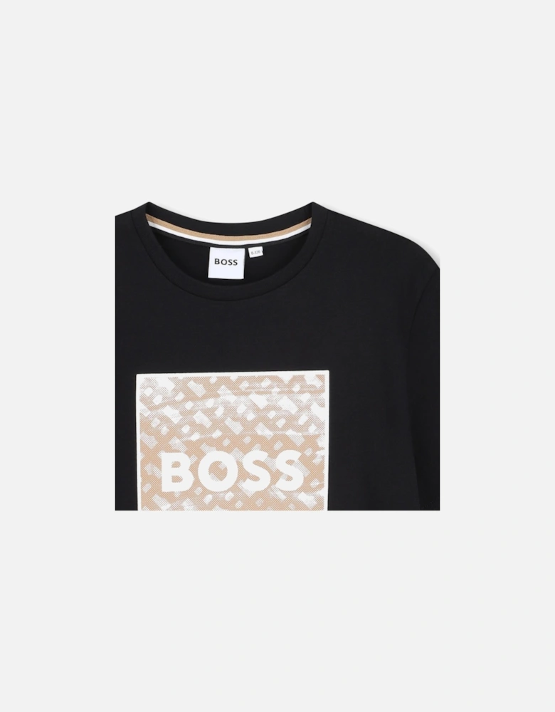 BOSS BOYS BLACK T SHIRT J52370