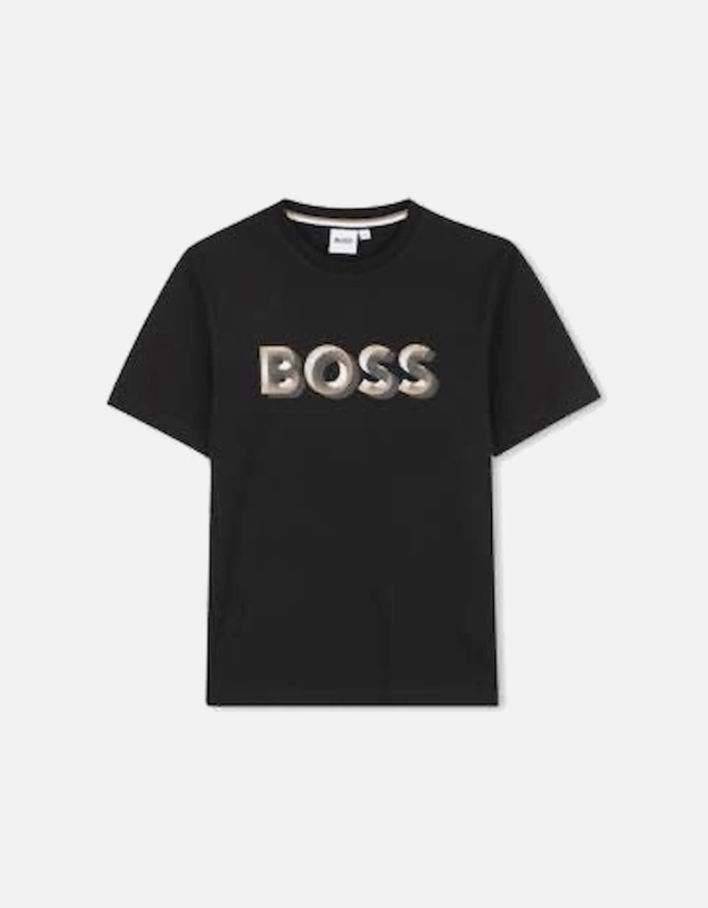 BOSS BOYS BLACK T SHIRT J52360