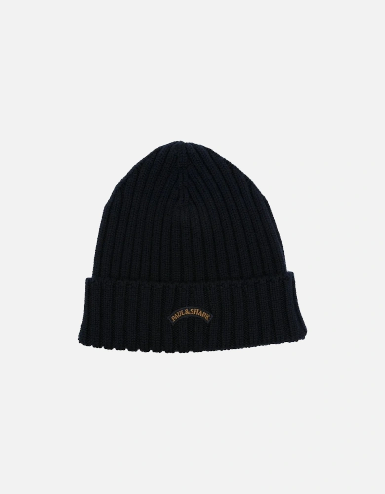 Moon Badge Beanie Navy