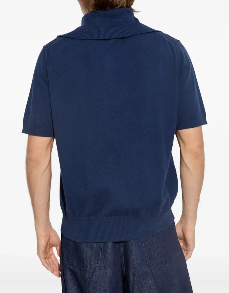 Alex Knitted Polo Navy