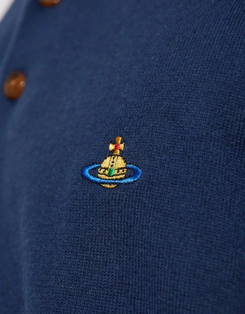 Alex Knitted Polo Navy