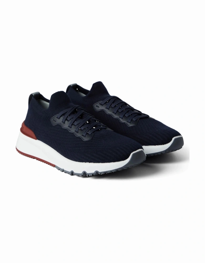 Stretch Knit Sneakers Navy