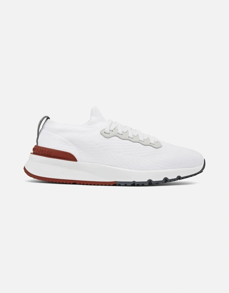 Stretch Knit Sneakers White