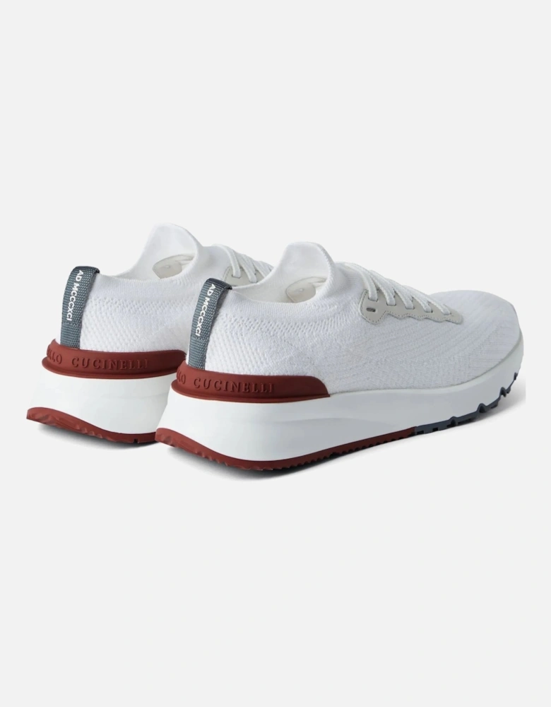 Stretch Knit Sneakers White