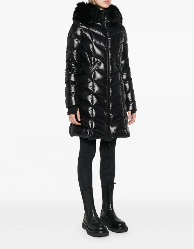 Womens Fulmarus Long Coat Black