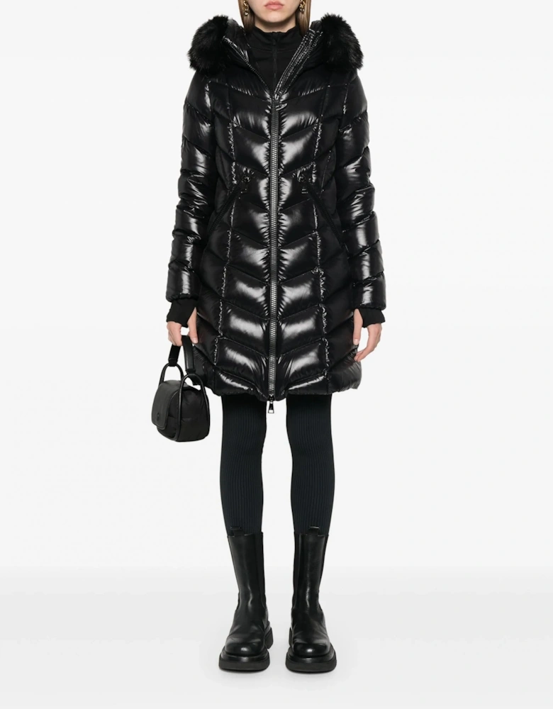 Womens Fulmarus Long Coat Black