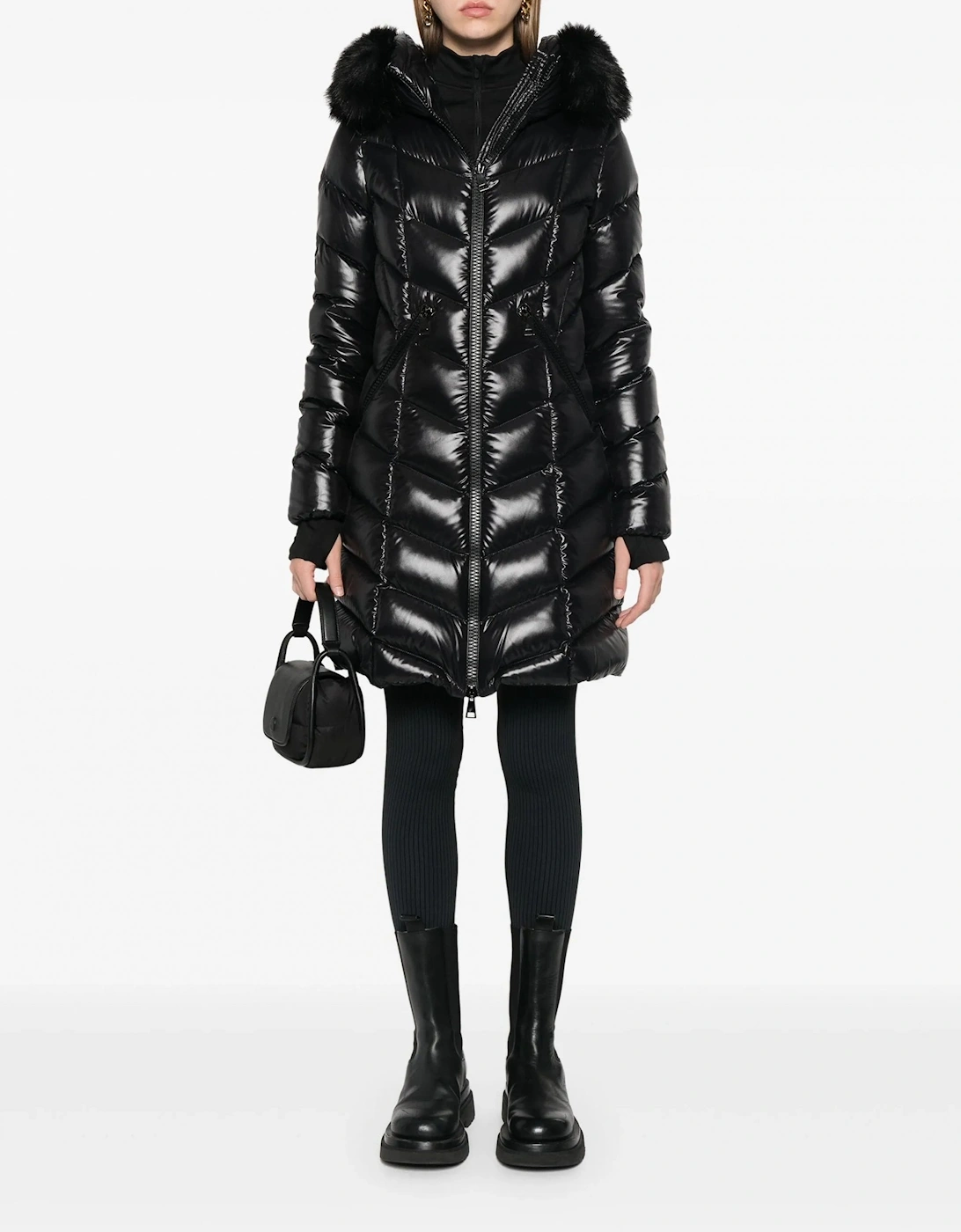 Womens Fulmarus Long Coat Black