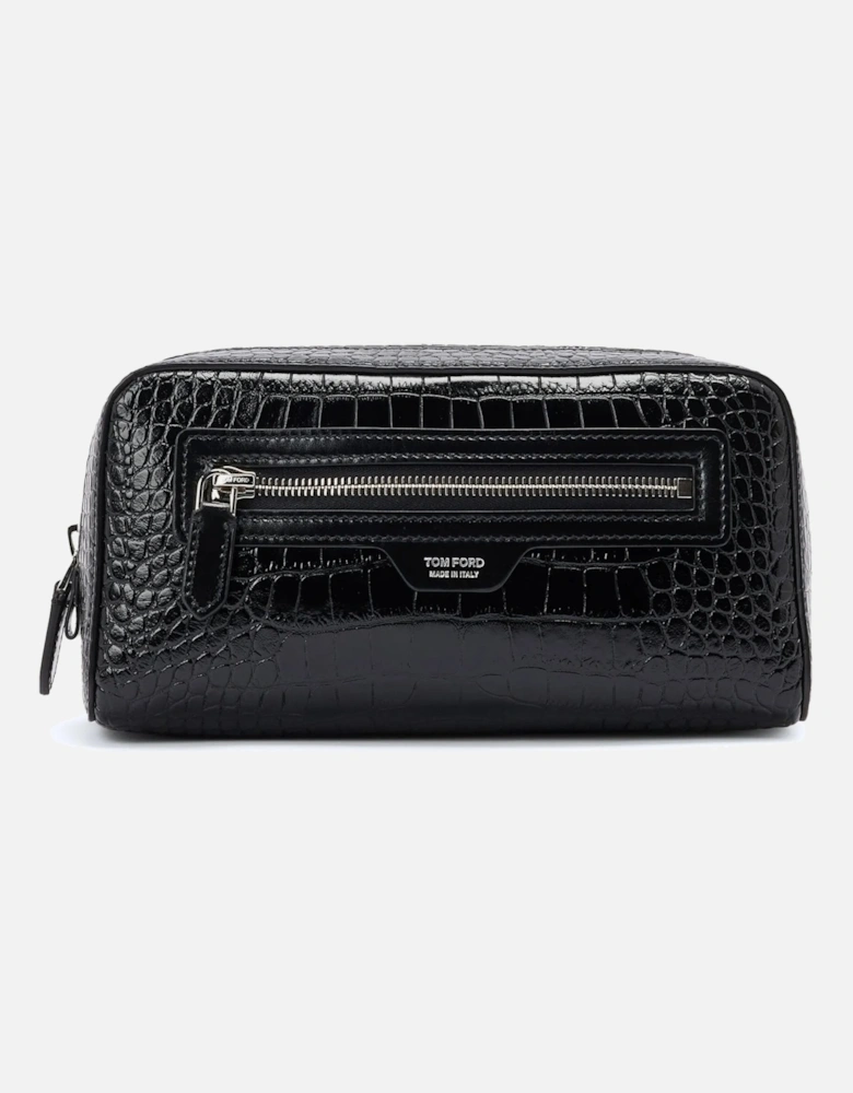 SHINY CROC TOILETRY CASE