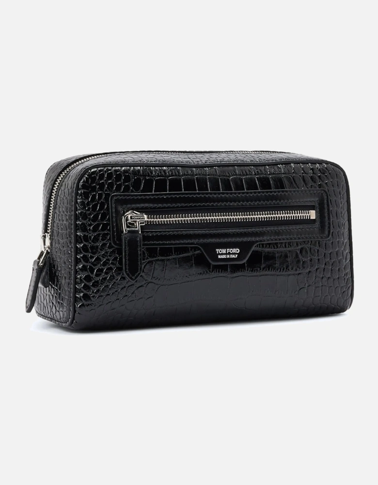 SHINY CROC TOILETRY CASE