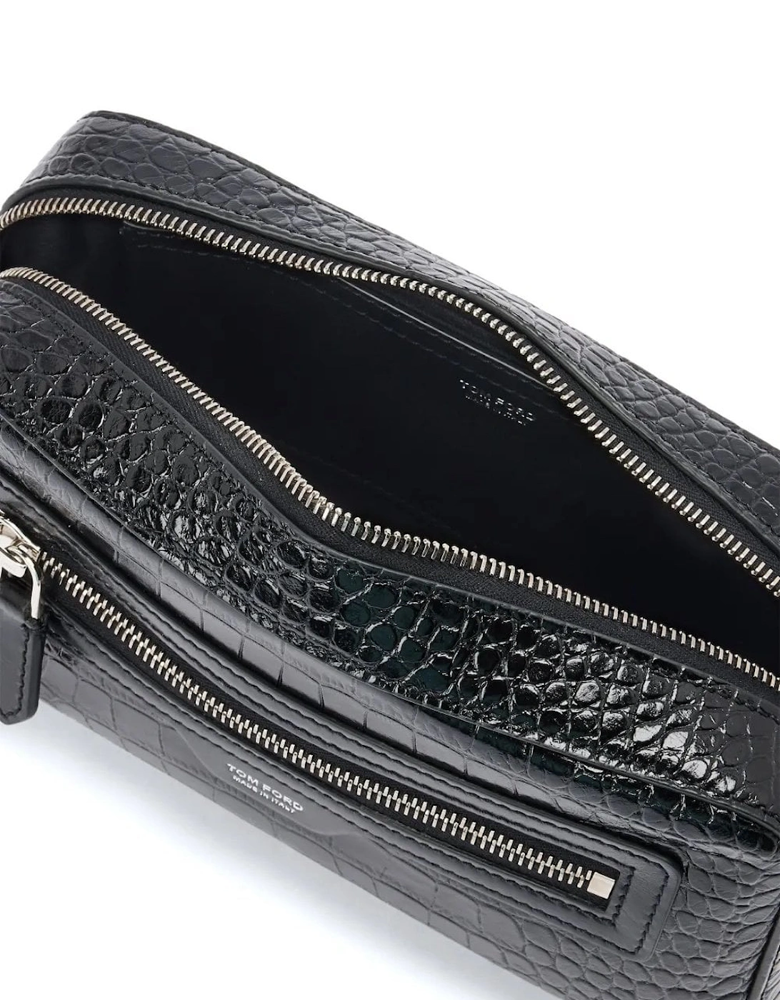 SHINY CROC TOILETRY CASE