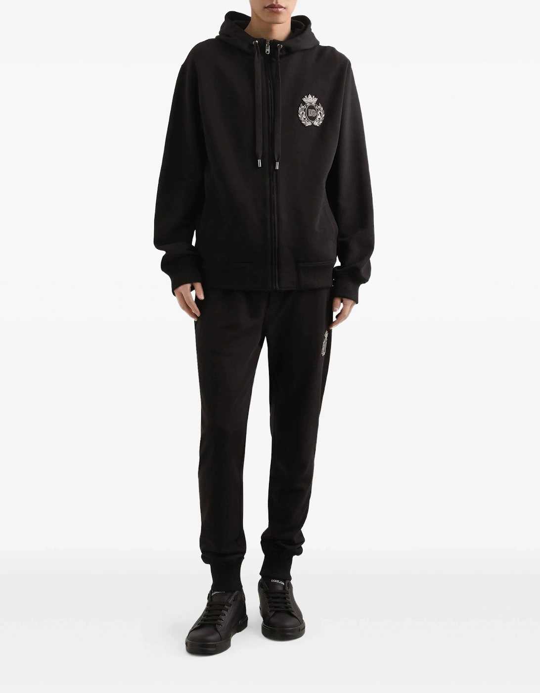 Embellished Logo Joggers Black