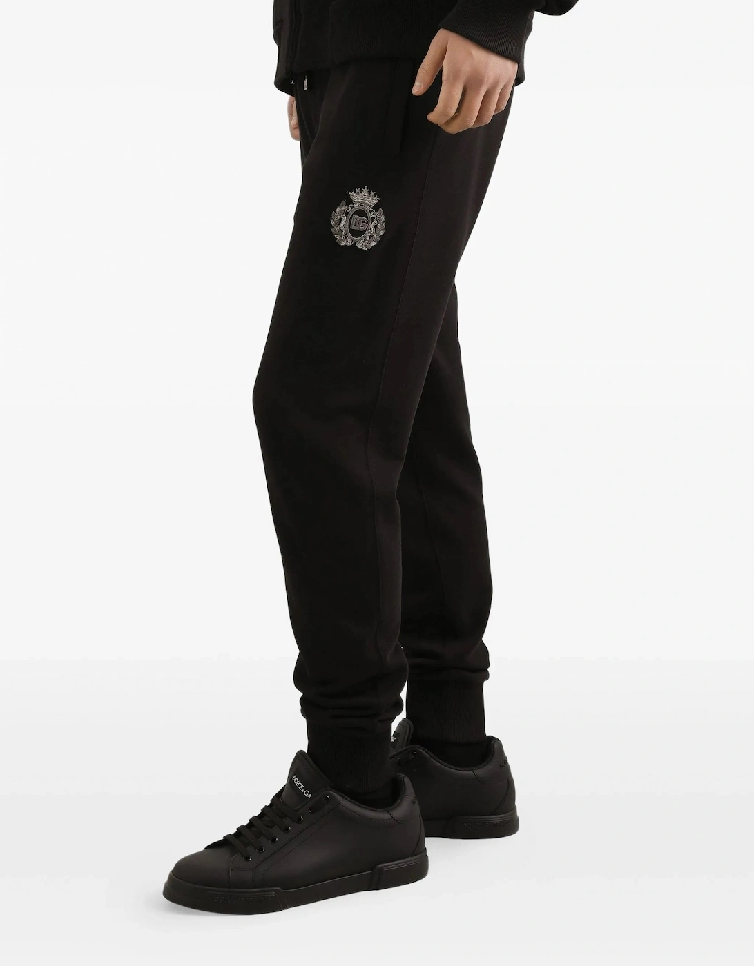 Embellished Logo Joggers Black