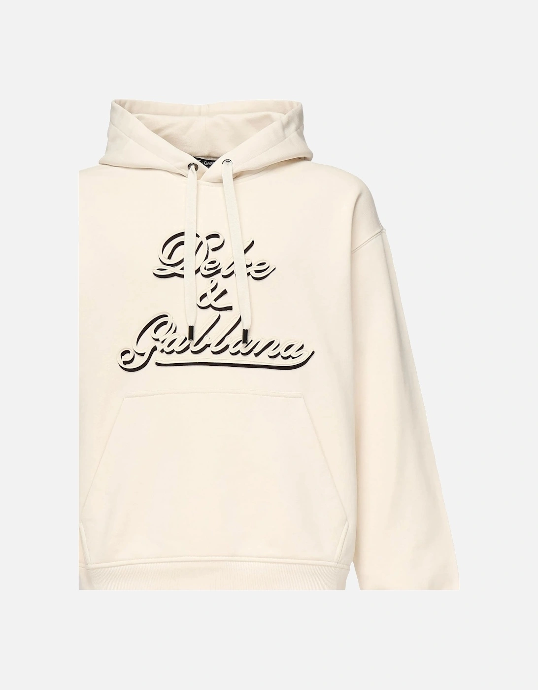 Relaxed Fit Logo Hooded Top Beige