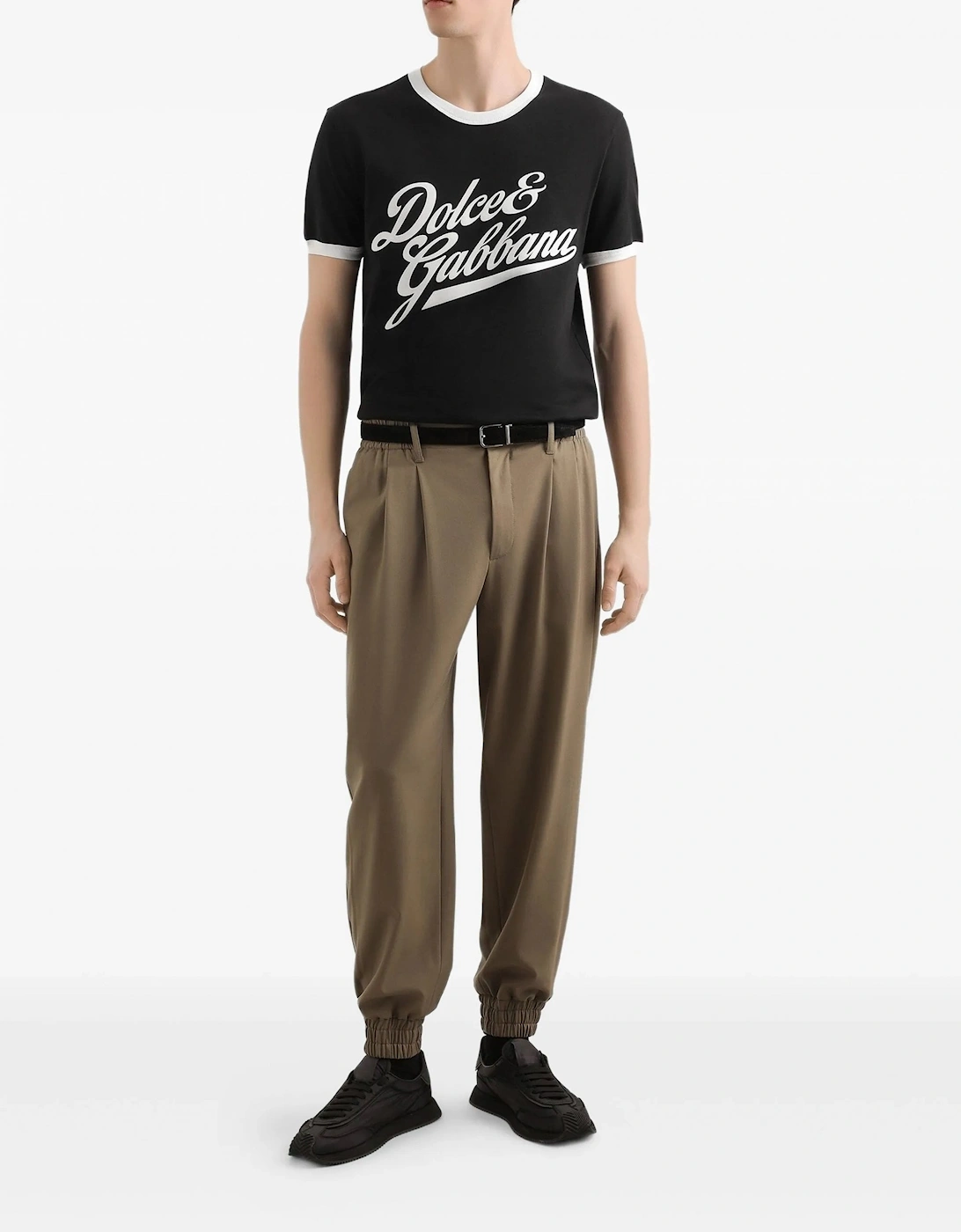 Branded Cotton T-shirt Black