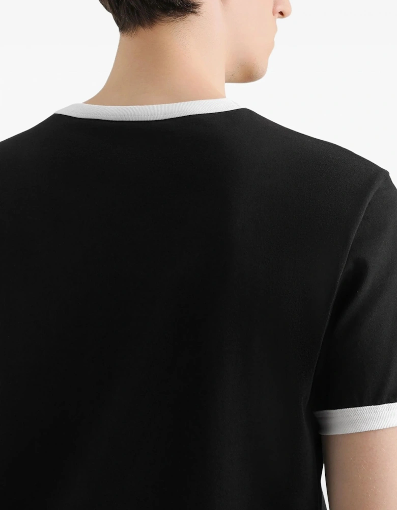 Branded Cotton T-shirt Black