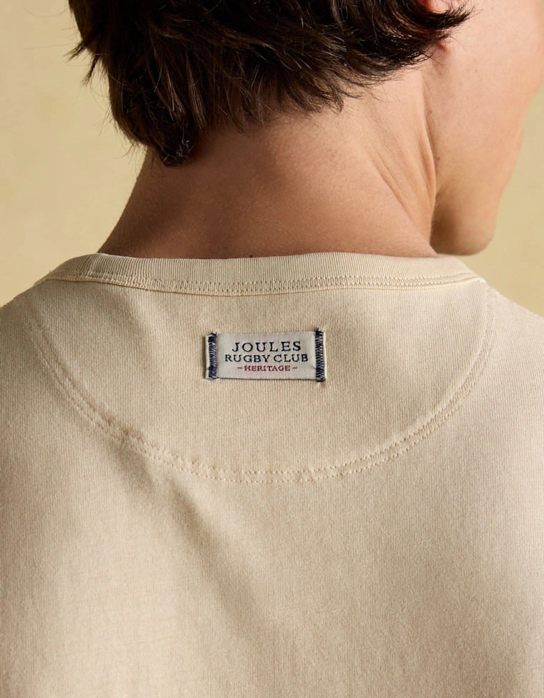 RUGBY CLUB TEE Mens T Shirt Cream