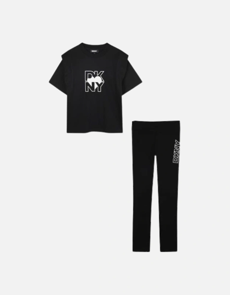 GIRLS T SHIRT/LEGGINGS SET D62417/D62365
