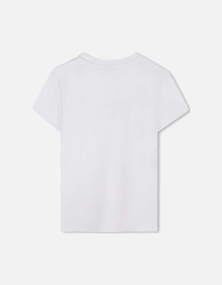 GIRLS WHITE T SHIRT D62406