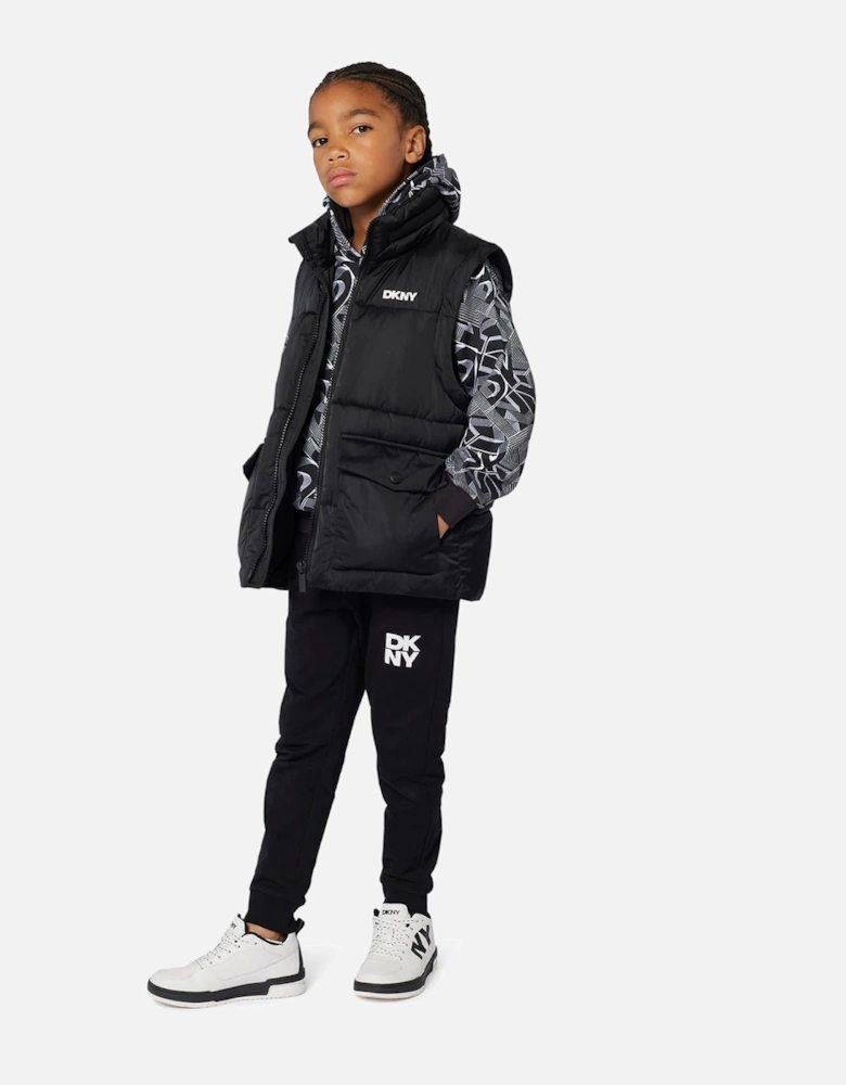DKNY BLACK TRACKSUIT D62449/D62437