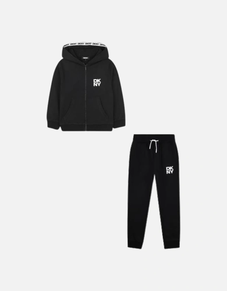 DKNY BLACK TRACKSUIT D62449/D62437