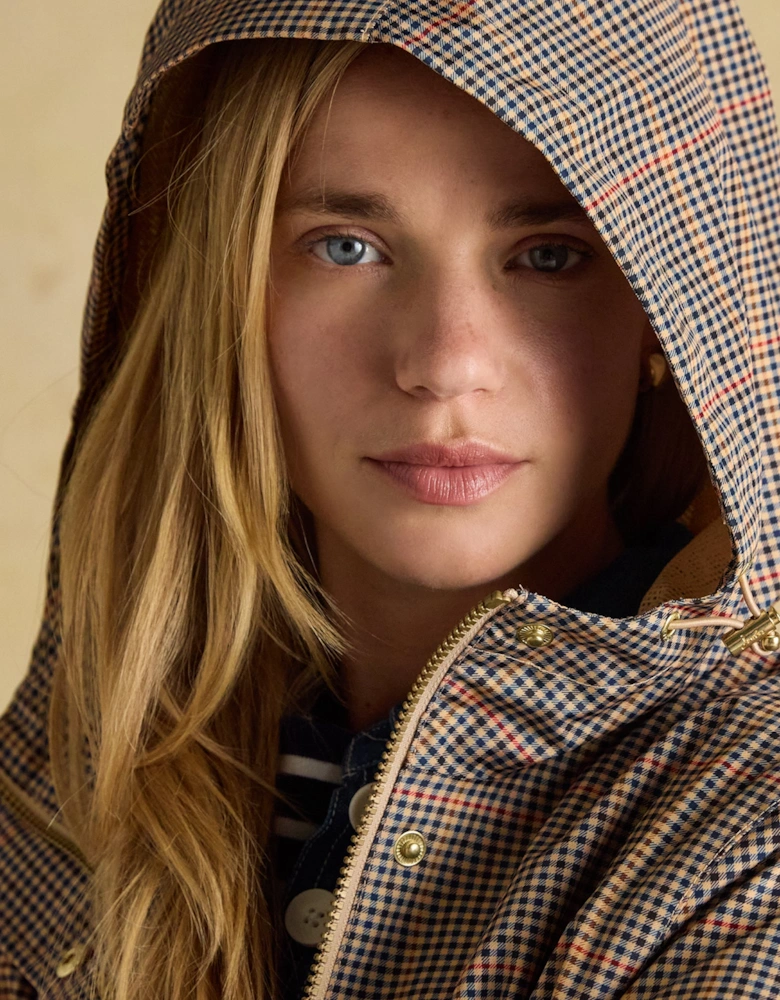 HOLKHAM Womens Hooded Coat Henson Check
