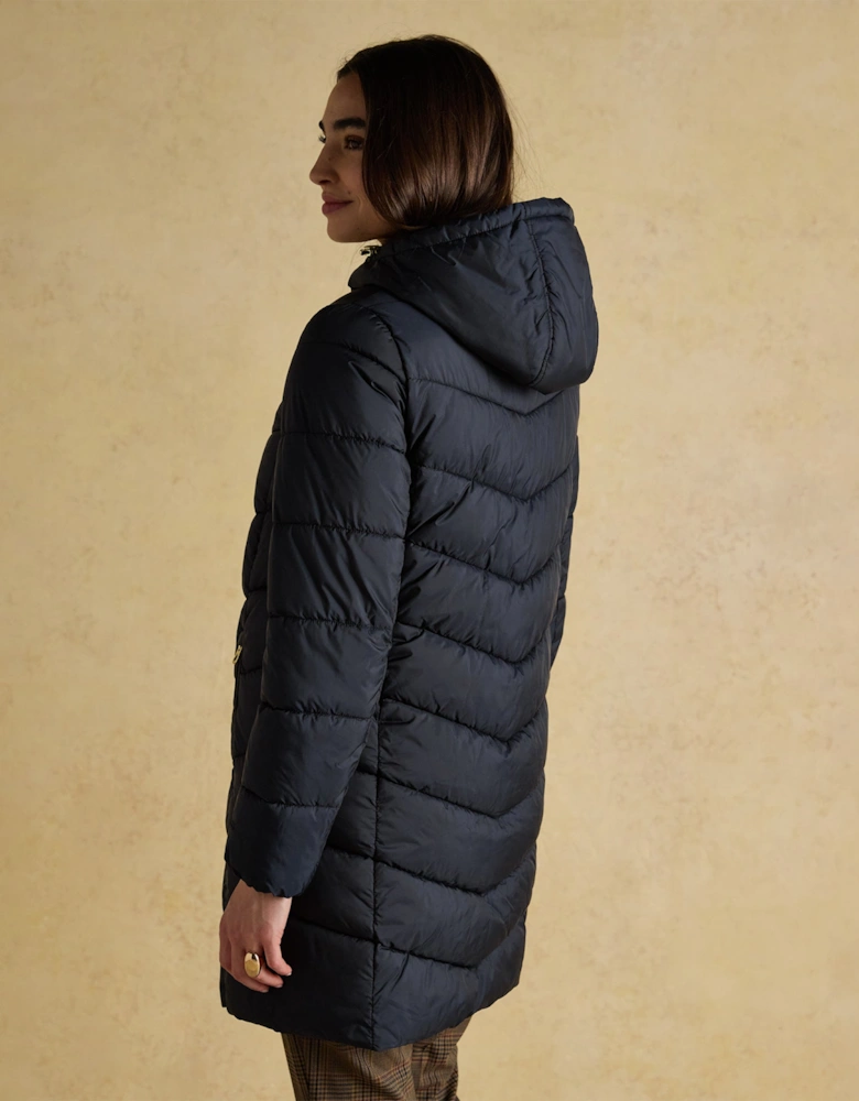MOORSDALE Womens Long Coat Navy