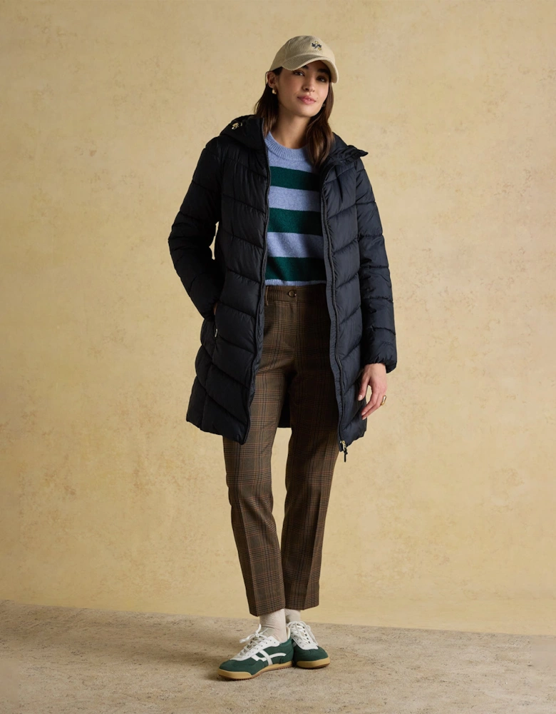 MOORSDALE Womens Long Coat Navy
