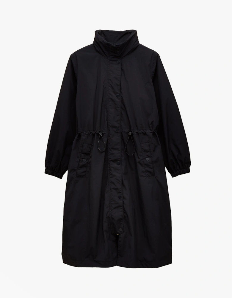 HENSLEY Womens Long Coat Navy