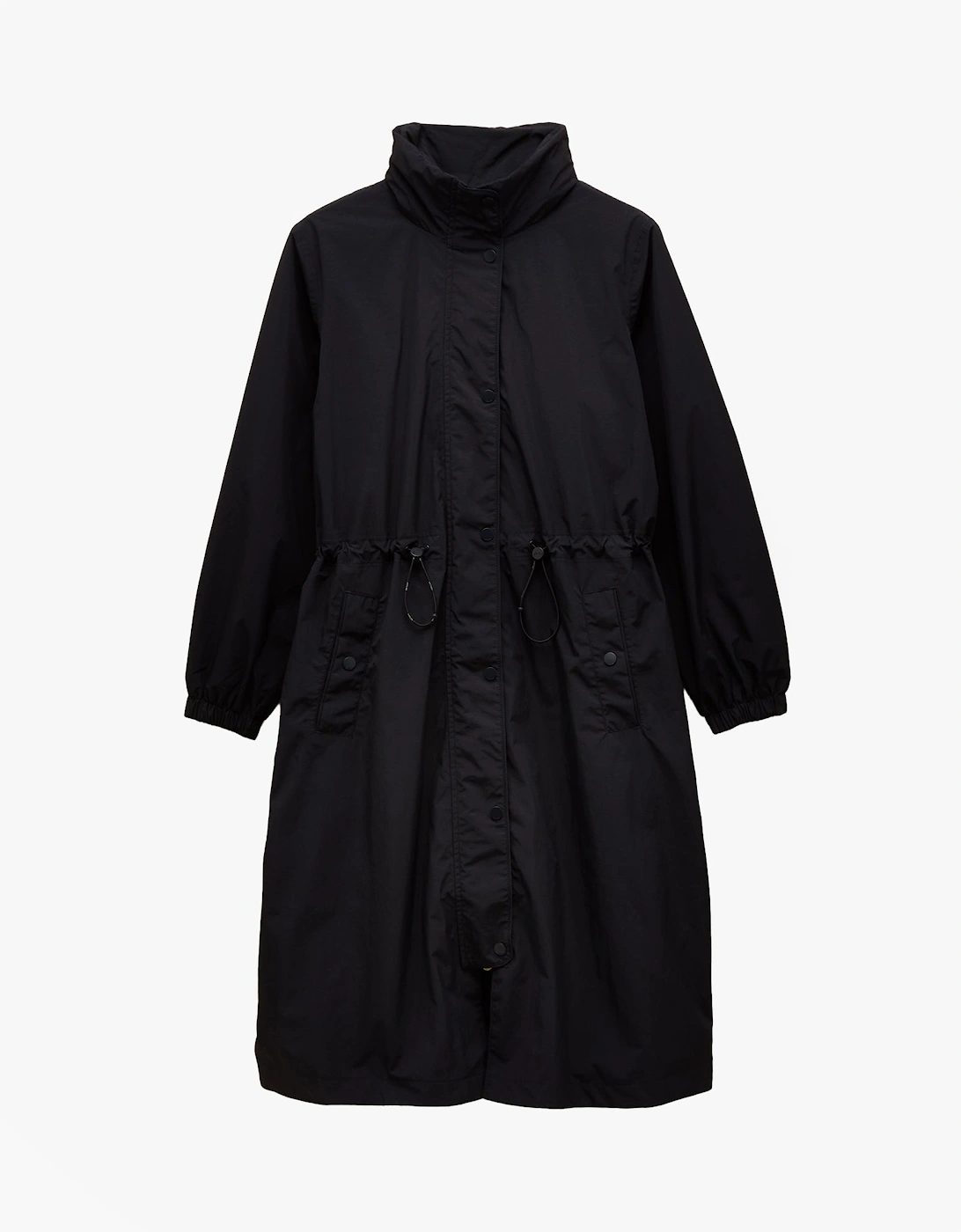 HENSLEY Womens Long Coat Navy