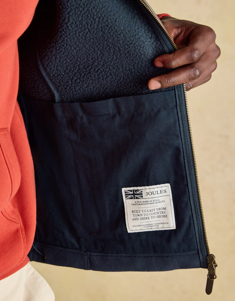HERITAGE FLEECE Mens Gilet Navy