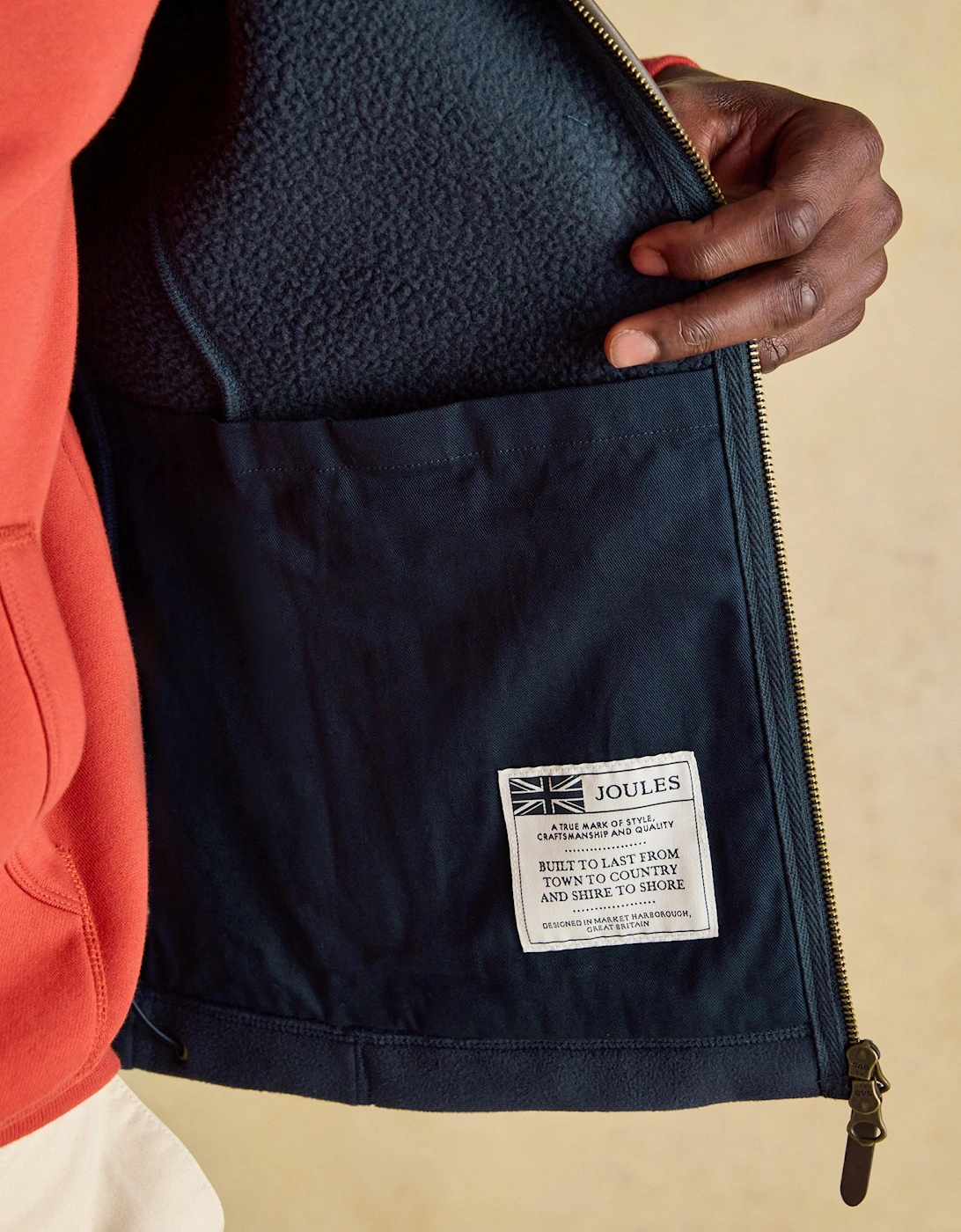 HERITAGE FLEECE Mens Gilet Navy