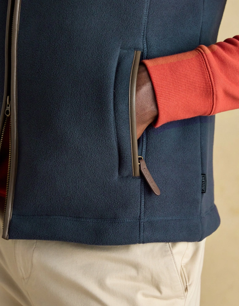 HERITAGE FLEECE Mens Gilet Navy
