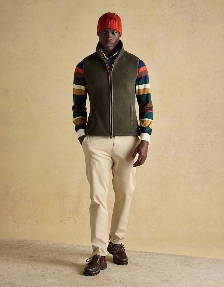 HERITAGE FLEECE Mens Gilet Green