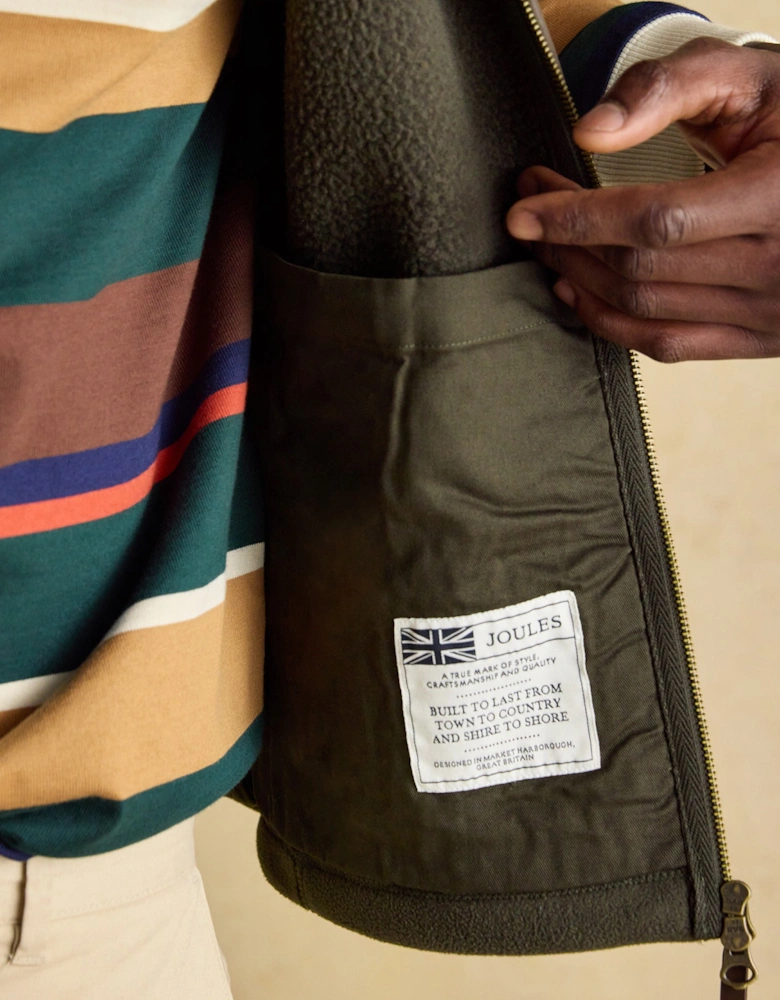 HERITAGE FLEECE Mens Gilet Green