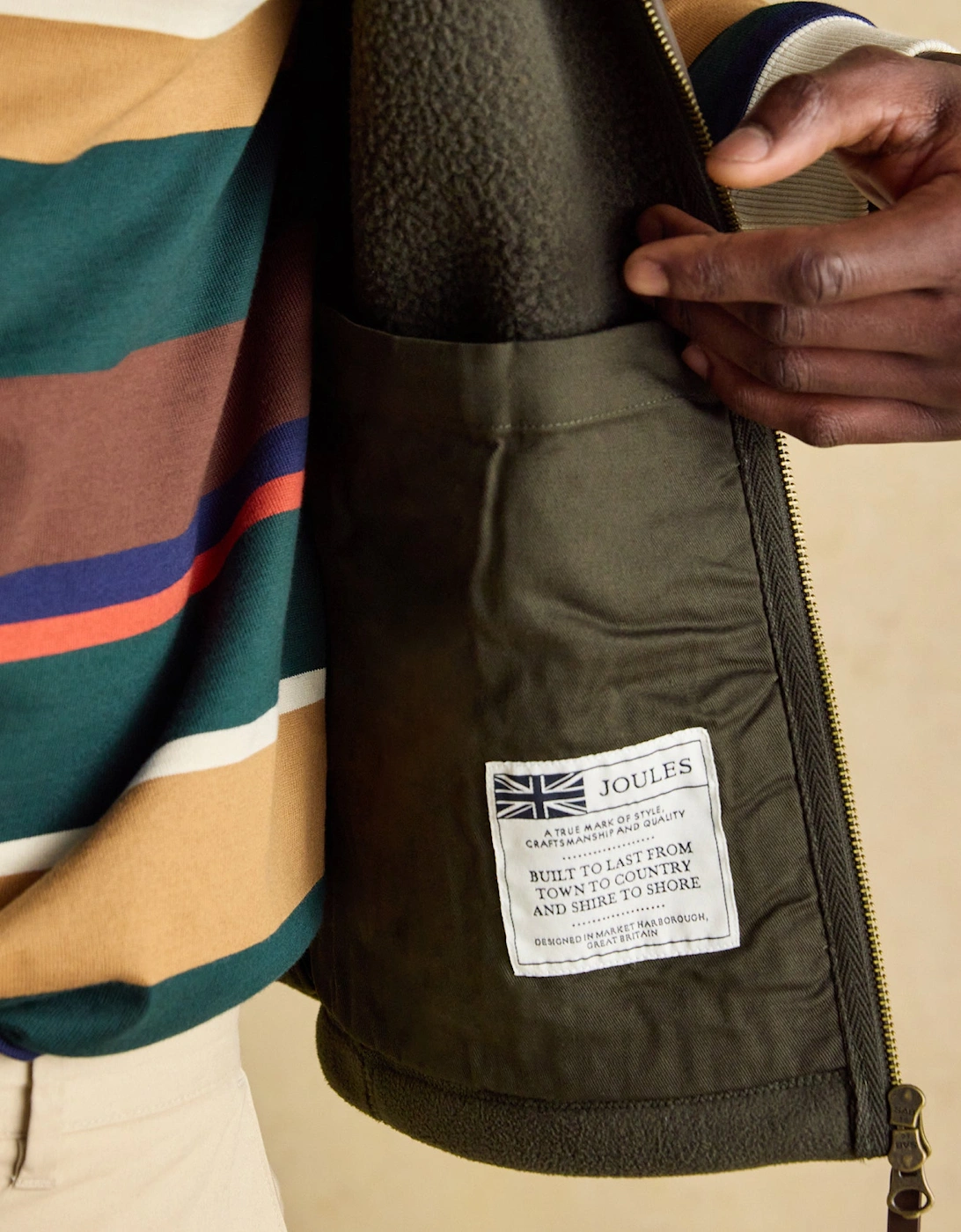 HERITAGE FLEECE Mens Gilet Green