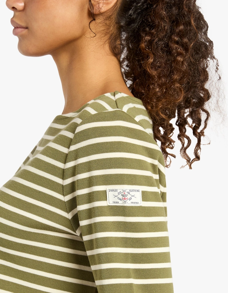 HARBOUR Womens Top Green Stripe