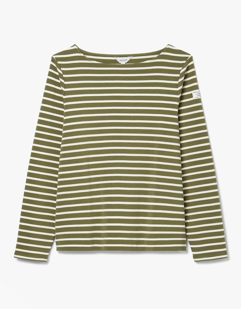 HARBOUR Womens Top Green Stripe