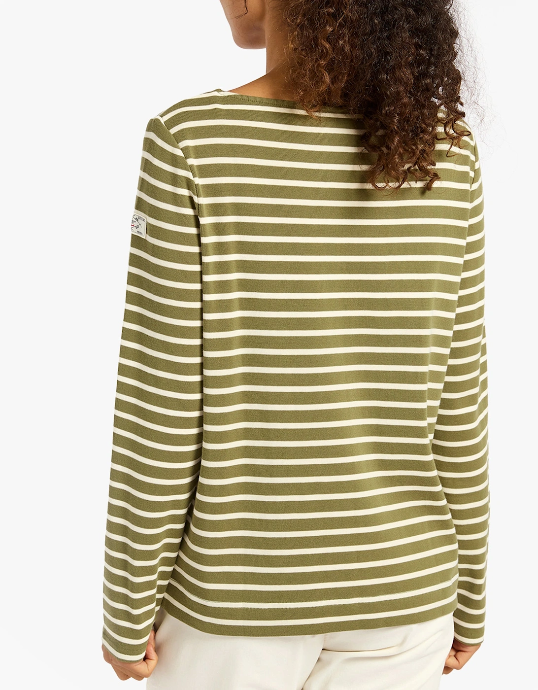 HARBOUR Womens Top Green Stripe