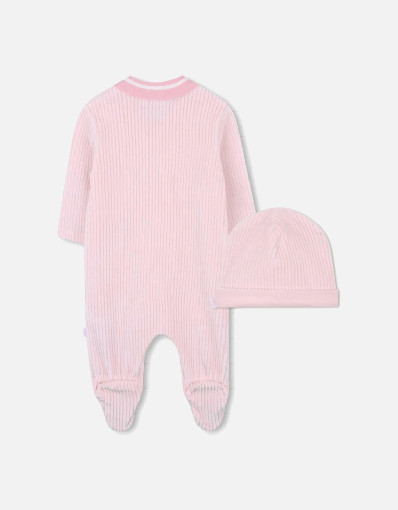 BOSS BABY GIRL BABYGROW +HAT J52508