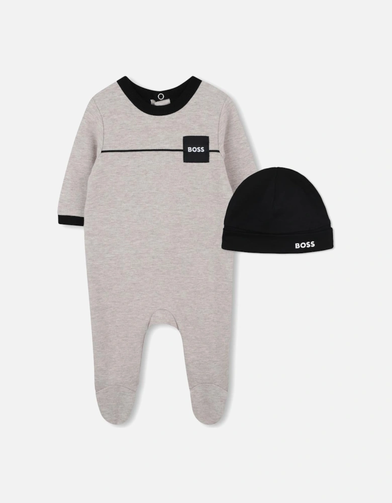BOSS BOYS BABYGROW+HAT J52487