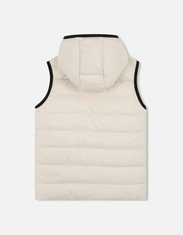 BOSS BOYS REVERSIBLE BEIGE PUFFER JACKET J52395