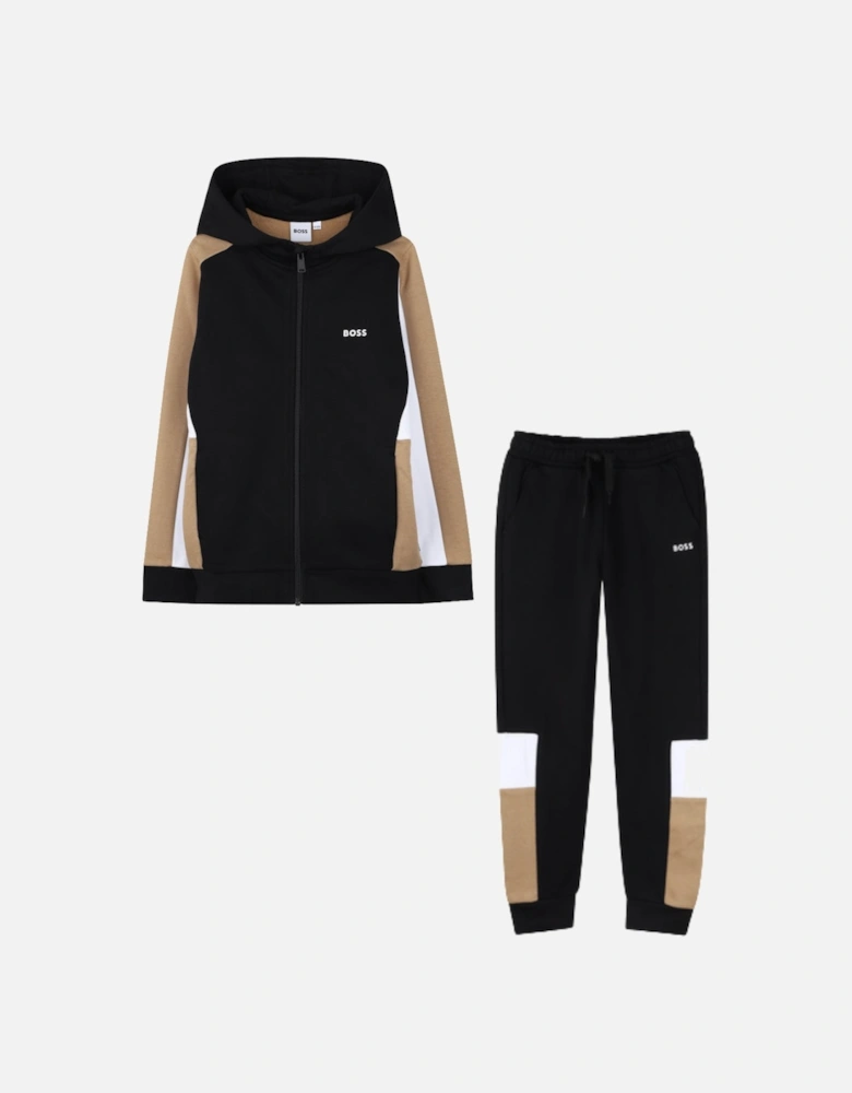 BOSS BOYS BLACK TRACKSUIT J52322/J52290