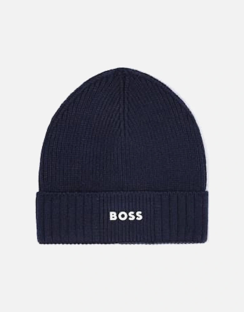 BOSS NAVY BEANIE HAT J52616