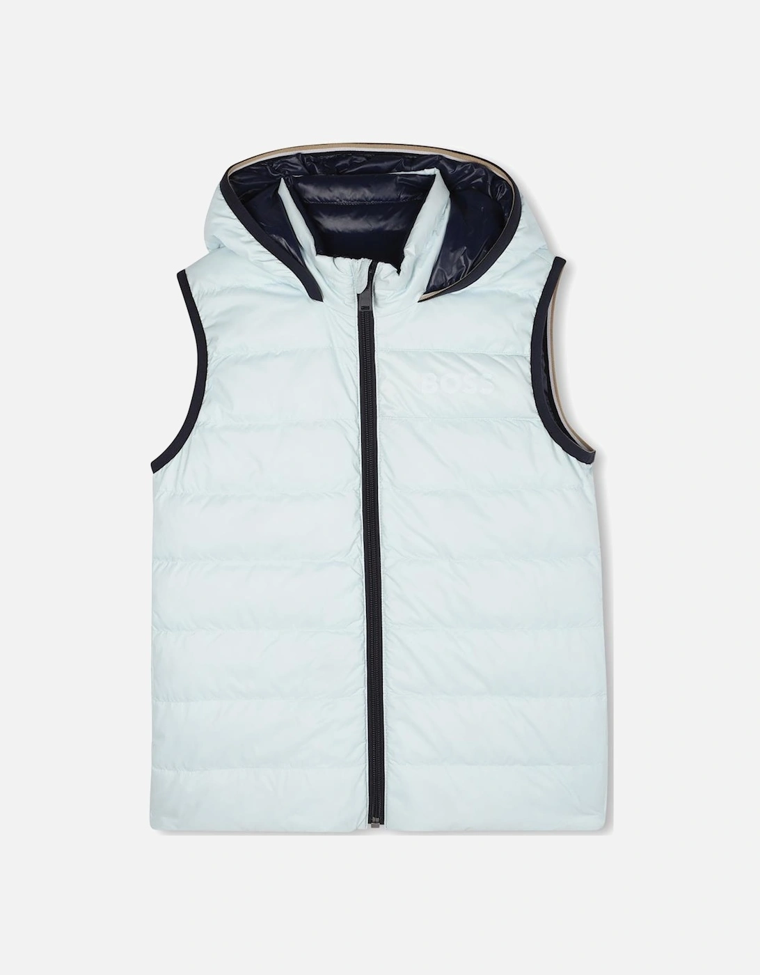 BOSS BOYS BLUE REVERSIBLE PUFFER JACKET J52395