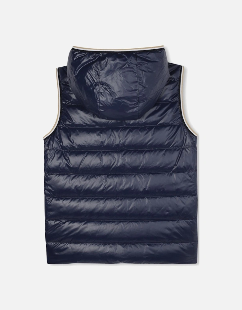 BOSS BOYS BLUE REVERSIBLE PUFFER JACKET J52395